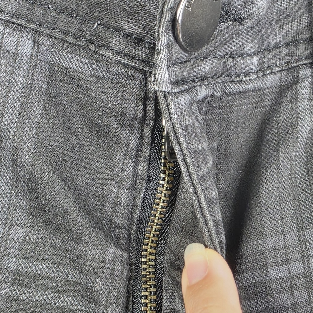 Democracy Jeans Womens Size 10 "Ab"solution Black Plaid Skinny Side‎ Zip - Picture 6 of 8
